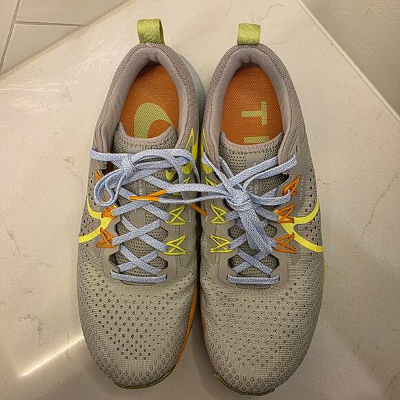 Nike React Pegasus Trail 4 DJ6158-002 Gray Volt Men’s Size 8 Running Trail Shoes - Picture 3 of 6